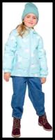 Куртка утепленная демисезонная,Crockid,светло-голубой,98-104
