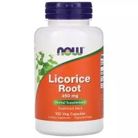 Now Foods Licorice Root (Корень солодки) 450 мг 100 вег. капсул