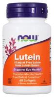 NOW Lutein 10мг 60софтгель капсул Нау Лютеин 10 мг Улучшение зрения