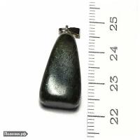 Кулон натуральный камень Змеевик 0010188 с петлей и держателем 22х12х8 мм, цена за 1 шт