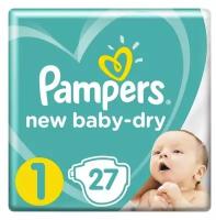 Pampers Подгузники Pampers New Baby-Dry (2-5 кг), 27 шт