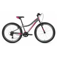 Велосипед FORWARD JADE 24 1.0 (24" 7 ск. рост 12") 2021, серый/розовый, RBKW1J347003