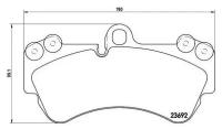 Дисковые тормозные колодки передние TRIALLI PF 4373 для Porsche Cayenne, Volkswagen Touareg (4 шт.)