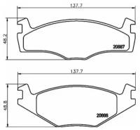 Комплект тормозных колодок Mintex MDB1793 для SEAT Cordoba, Ibiza II; VW Derby, Polo