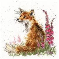 Набор для вышивания Amongst the Foxgloves (Лиса и наперстянка) 26 x 26 см Bothy Threads XHD8