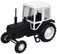 Коллекционная модель, Трактор, Машинка детская, игрушки для мальчиков, вращение колес, черный, размер - 10см