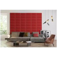 Мягкие самоклеящиеся панели eco leather Red 30 x 60 (2 шт)