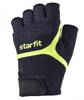 Перчатки для фитнеса Starfit WG-103, черный/ярко-зеленый, M