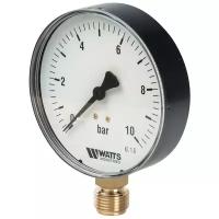 Watts F+R200(MDR) Манометр радиальный нр 100/10х1/2 100мм. 10 бар