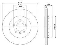 Тормозной диск задний (комплект 2 шт.) Textar 92265925 для BMW 5 серия F10, F11