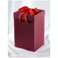 Подарочная коробка Premium, WoW-эффект, бордовая