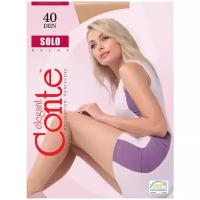 Колготки женские капроновые, CONTE ELEGANT SOLO 40 ден, цвет натуральный (natural), размер 4