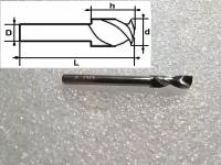Сверло для печатных плат ZZ4.00, d-4.00/ h-12/ D-3.175/ L-38.1. для ЧПУ станка