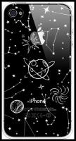 Силиконовый чехол на Apple iPhone 4/4S / Айфон 4/4S "Планеты в космосе", прозрачный