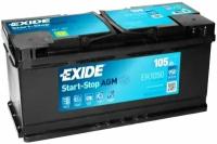 Аккумулятор автомобильный EXIDE AGM EK1050 105Ah 950A обратная полярность (393х175х190)