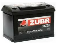 ZUBR ZU750 АКБ ZUBR Ultra 75Ah R+ () (-/+) 12V 760A EN 278x175x190