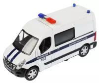 Модель машины Технопарк Renault Master Полиция, инерционная МАSТЕR-14РОL-WН