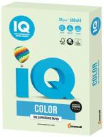 Бумага цветная IQ color, А4, 80 г/м2, 500 л., пастель, светло-зеленая, GN27