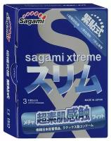 Розовые презервативы Sagami Xtreme Feel Fit 3D - 3 шт