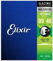 Струны для электрогитары Elixir 19027 Optiweb Custom Light 09-46