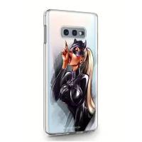 Прозрачный силиконовый чехол MustHaveCase для Samsung Galaxy S10E Kitty/ Кошечка для Самсунг Галакси С10E Противоударный