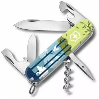 Нож перочинный Victorinox Spartan Охота на вепря (1.3603.7R2-05), 91 мм, 12 функций, цвет синий/рисунок