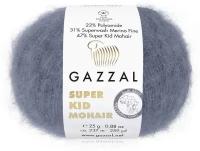 Пряжа Gazzal Super Kid Mohair джинса (64411), 31%меринос/47%супер кид мохер/22%полиамид, 237м, 25г, 1шт