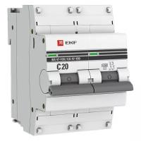Автоматический выключатель EKF ВА 47-100 (C) 10kA 20 А