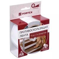 Лента противоскользящая Vortex, самоклеящаяся, 50 мм x 5 м, прозрачная