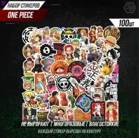 Набор наклеек "Ван Пис" / "One Piece" / Стикеры самоклеящиеся 100шт