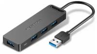 Концентратор Vention OTG USB 3.0 на 4 порта Черный - 1м