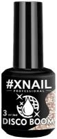 Светоотражающий гель лак XNAIL PROFESSIONAL Disco Boom, для дизайна ногтей, с глиттером, 15мл, №03 коричневый