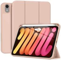 Чехол для планшета Apple iPad mini 6 с местом для стилуса, розовый