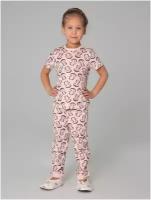 Пижама Белый Слон, брюки, размер 104, розовый