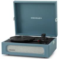 Виниловый проигрыватель CROSLEY VOYAGER PLUS Washed Blue c двухсторонним Bluetooth