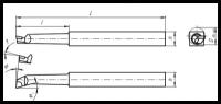 Резец расточной для глухих отверстий 16х16х140мм l-40мм Т15К6