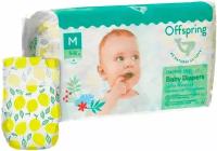 Offspring подгузники M, 6-10 кг, 42 шт., лимоны