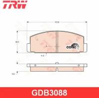 Колодки Тормозные Дисковые Задн Купе TRW GDB3088