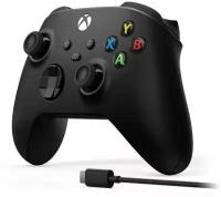 Геймпад Microsoft XBOX Series X|S Wireless Controller Carbon Black + кабель для PC (чёрный)