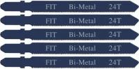 Полотна для э/лобзика по металлу Профи, европ.хвостовик, Bi-metal, 5 шт., 24 TPI