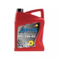 Синтетическое моторное масло ALPINE RSL 5W-40, 4 л 0100148