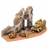 Сборная модель Revell 03252 3 тонный буксирный трактор, противотанковая пушка Pak 40 и мотоцикл R75