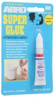 Клей-супер цианоакрилатный 3г Super Glue, ABRO SG330RE (1 шт.)