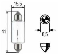 8GM 002 091-261_лампа! 15W 24V SV8.5\ HELLA 8GM002091261