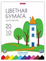 Бумага цветная А4 20л 10цв офс 80г/м² ErichKrause немел, одност., на склейке, +игрушка 9489620