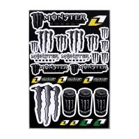 Мотонаклейки мото стикеры наклейки Monster Energy 30х45 см на мотоцикл скутер мопед квадроцикл для мотоциклиста, серо-черные