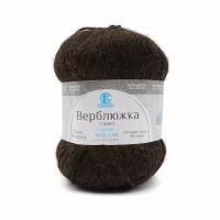 Пряжа для вязания Камтекс 'Верблюжка', 100г, 250м (70% верблюжья шерсть, 30% акрил) (268 темный шоколад), 5 мотков