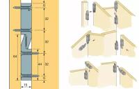 Универсальный зажимной соединитель HETTICH Multi Clip, пр-во Германия, пластик черный, 4 шт