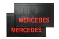 Брызговики задние грузовые MERCEDES 600*370 (LUX) красная надпись