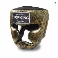 Боксерский шлем Top King Gold / Black "Snake Edition" Head Guard L